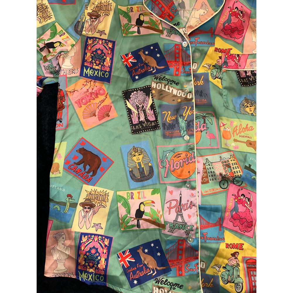KAREN MABON TRAVEL POSTCARDS SLEEP SHIRT SOLD OUT AT SHOPBOP S